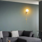 Alabaster Marble Ava Brass Wall Light