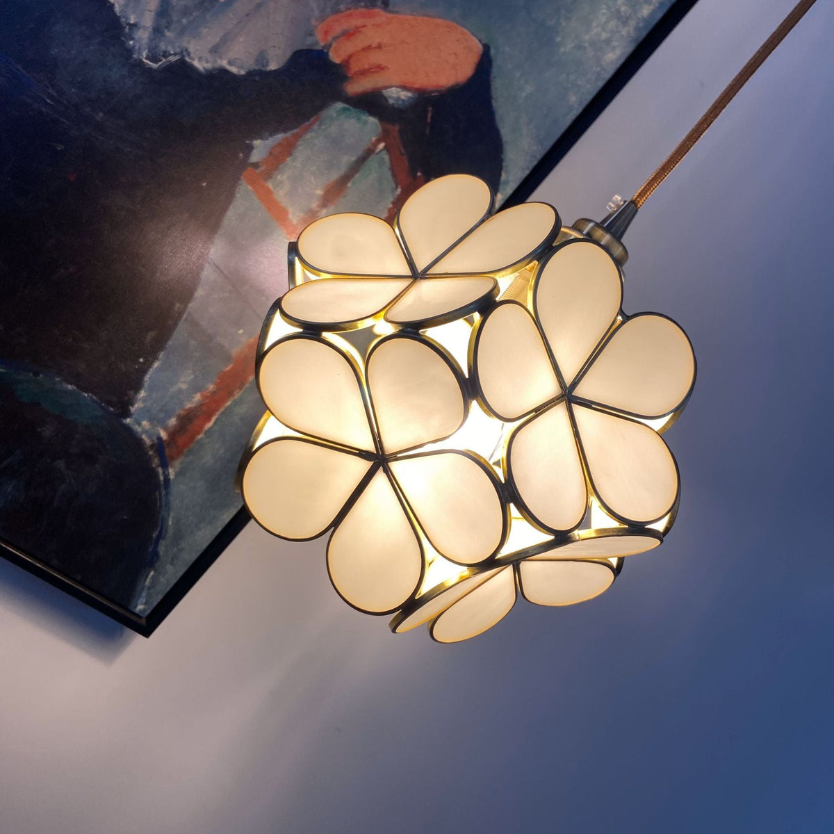Nordic Handmade Brass Glass Pendant Light