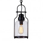 Industrial Vintage Iron Glass Jar Pendant Light