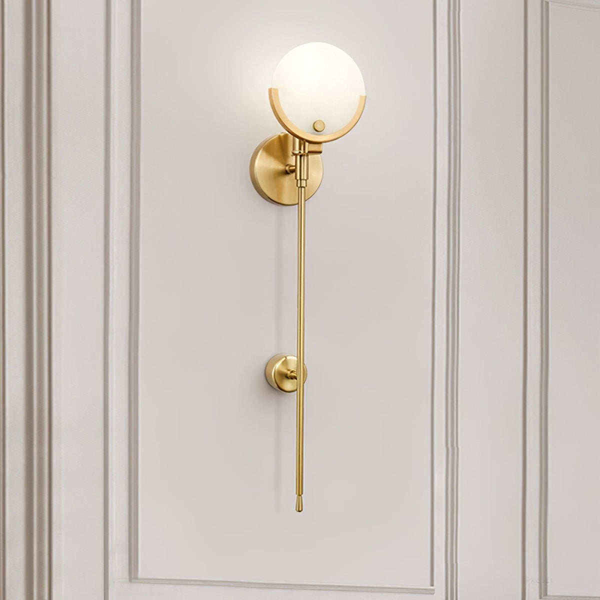 Alabaster Marble Ava Brass Wall Light