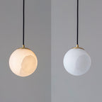 Alabaster Globe Modern Pendant Light