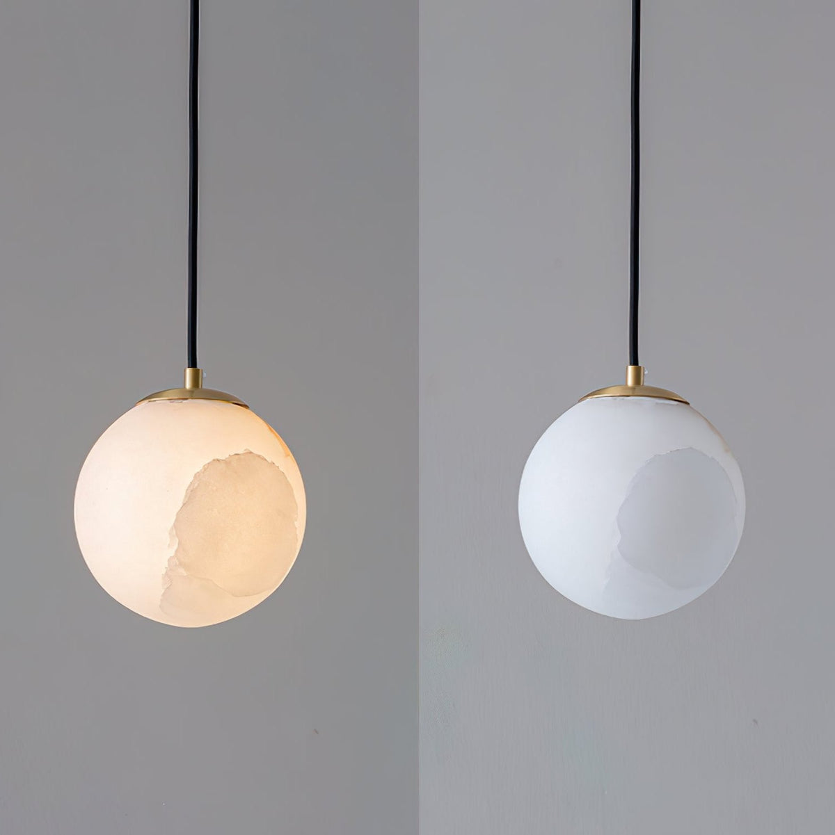 Alabaster Globe Modern Pendant Light
