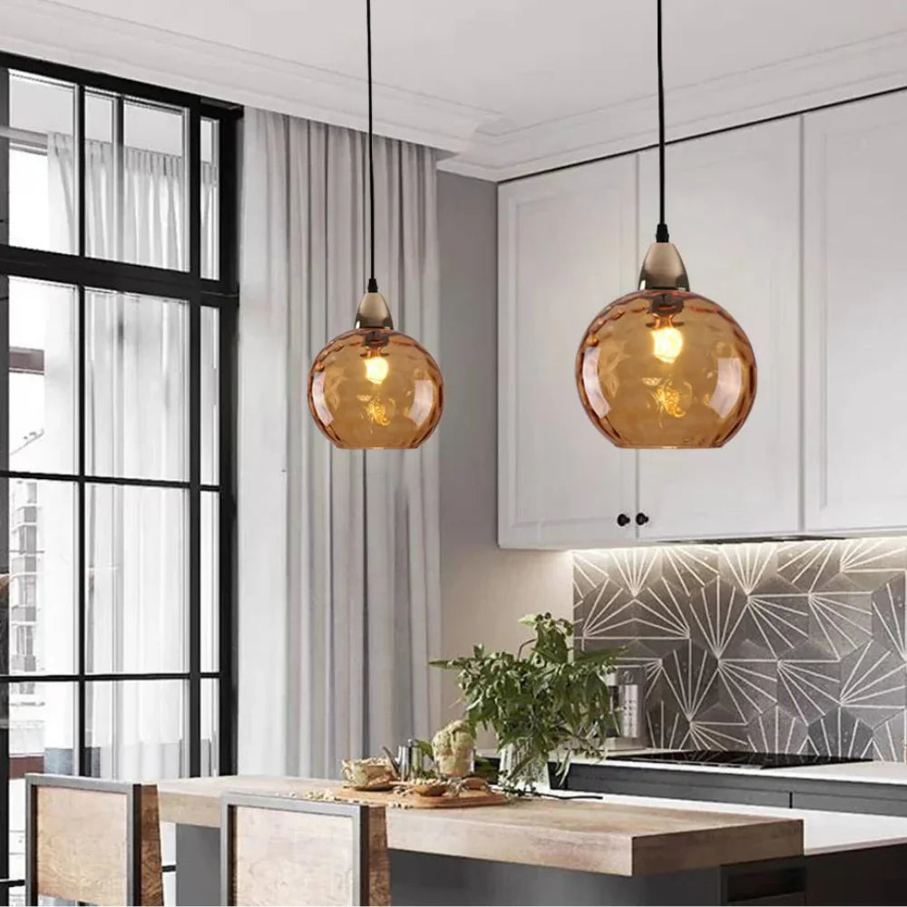 Modern LED Nordic Ceiling Glass Ball Pendant Light