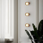 Nordic Luminous Dimple Glass Modern Wall Light