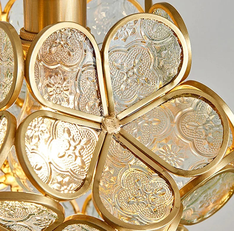 Blooming Nordic Flower Glass Pendant Light