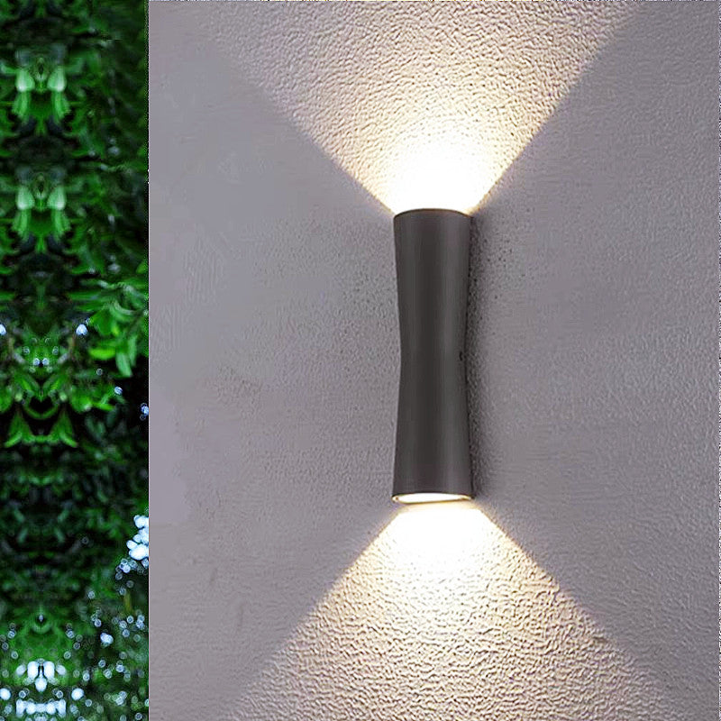Minimalist Torch Metal Acrylic LED Outdoor Wall Lamp