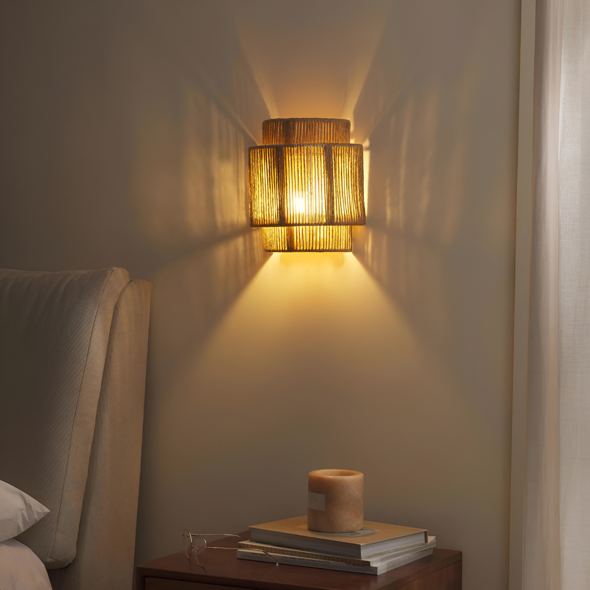 Bohemian Vintage Hand Woven LED Wall Light
