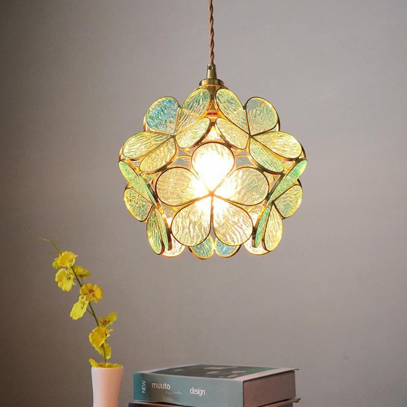 Blooming Nordic Flower Glass Pendant Light
