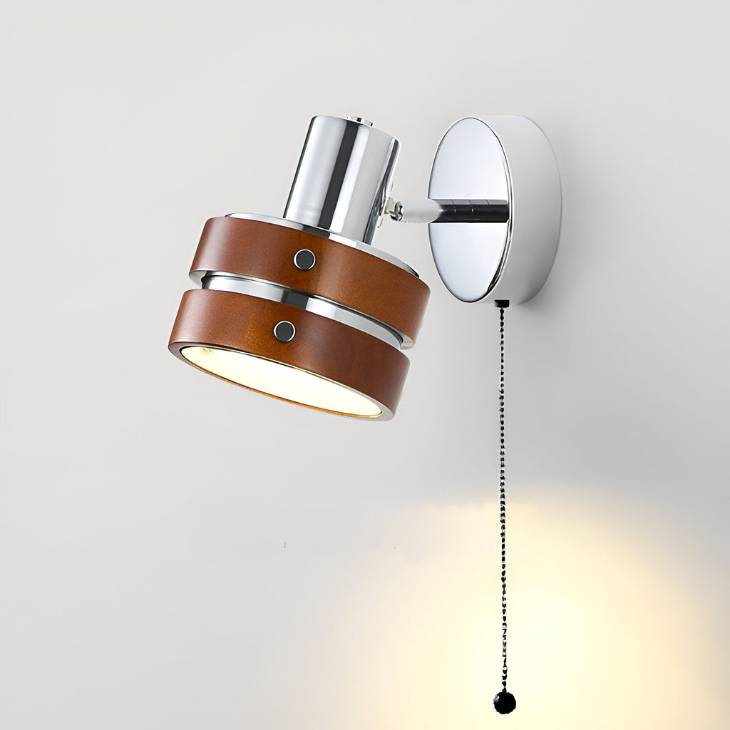 Elric Traditional Vintage Cylinder Wood Wall Light