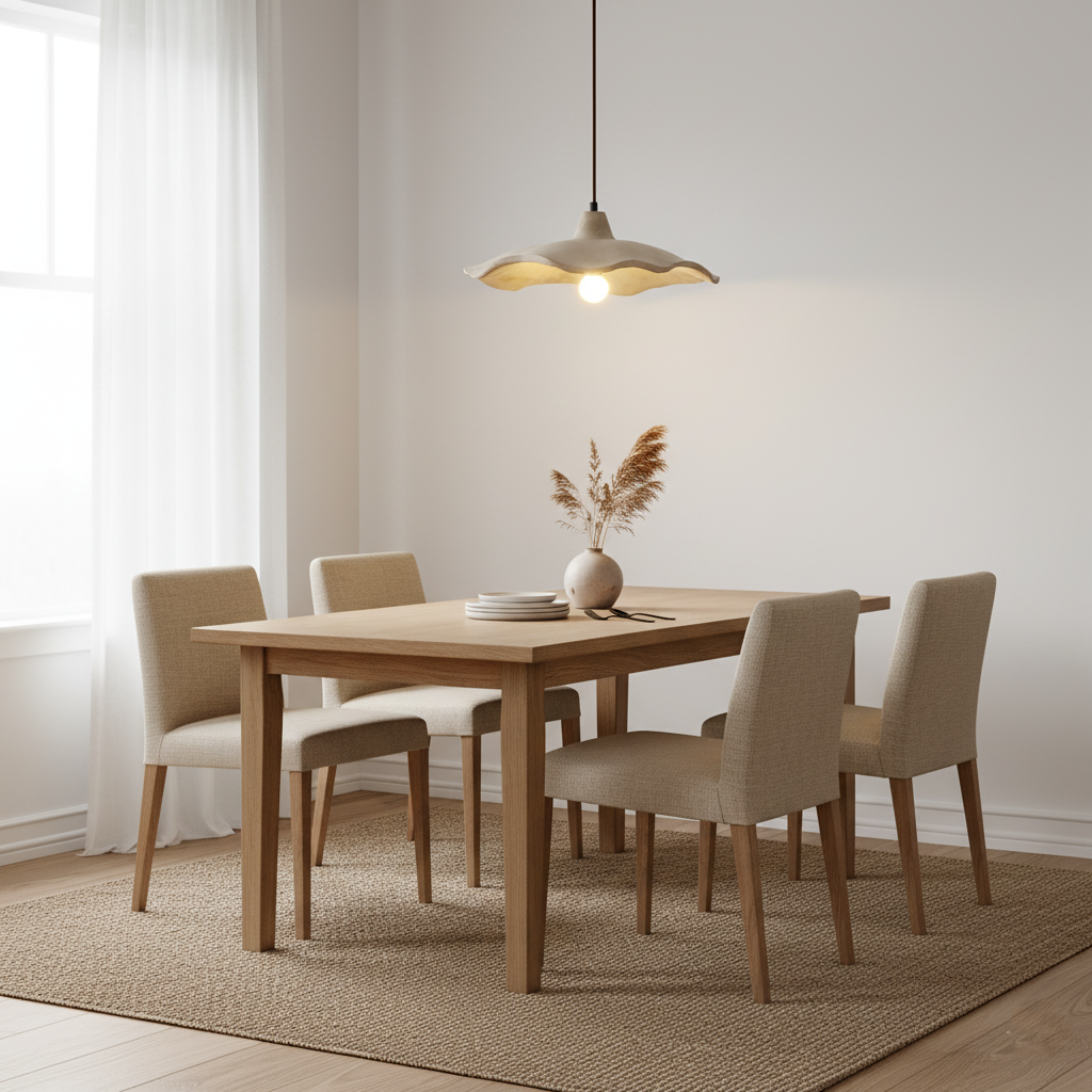 Nordic Wabi Sabi Flower Shaped Cement Pendant Light