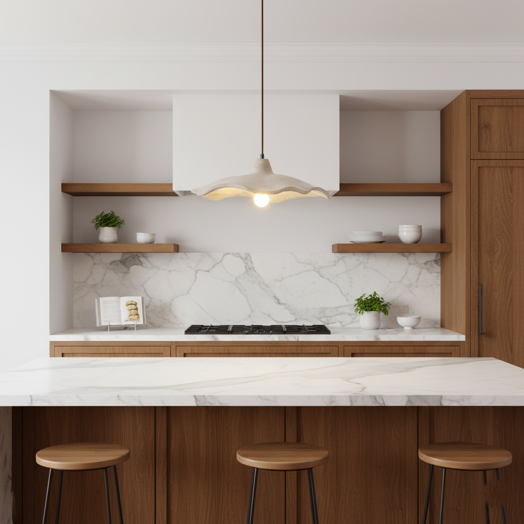 Nordic Wabi Sabi Flower Shaped Cement Pendant Light