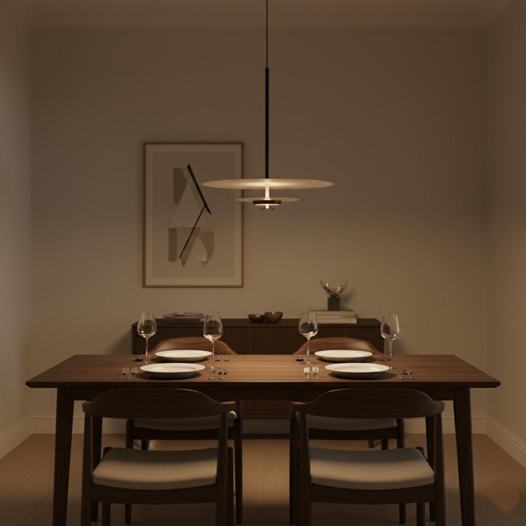 Nordic Minimalist LED Round Disc Pendant Light
