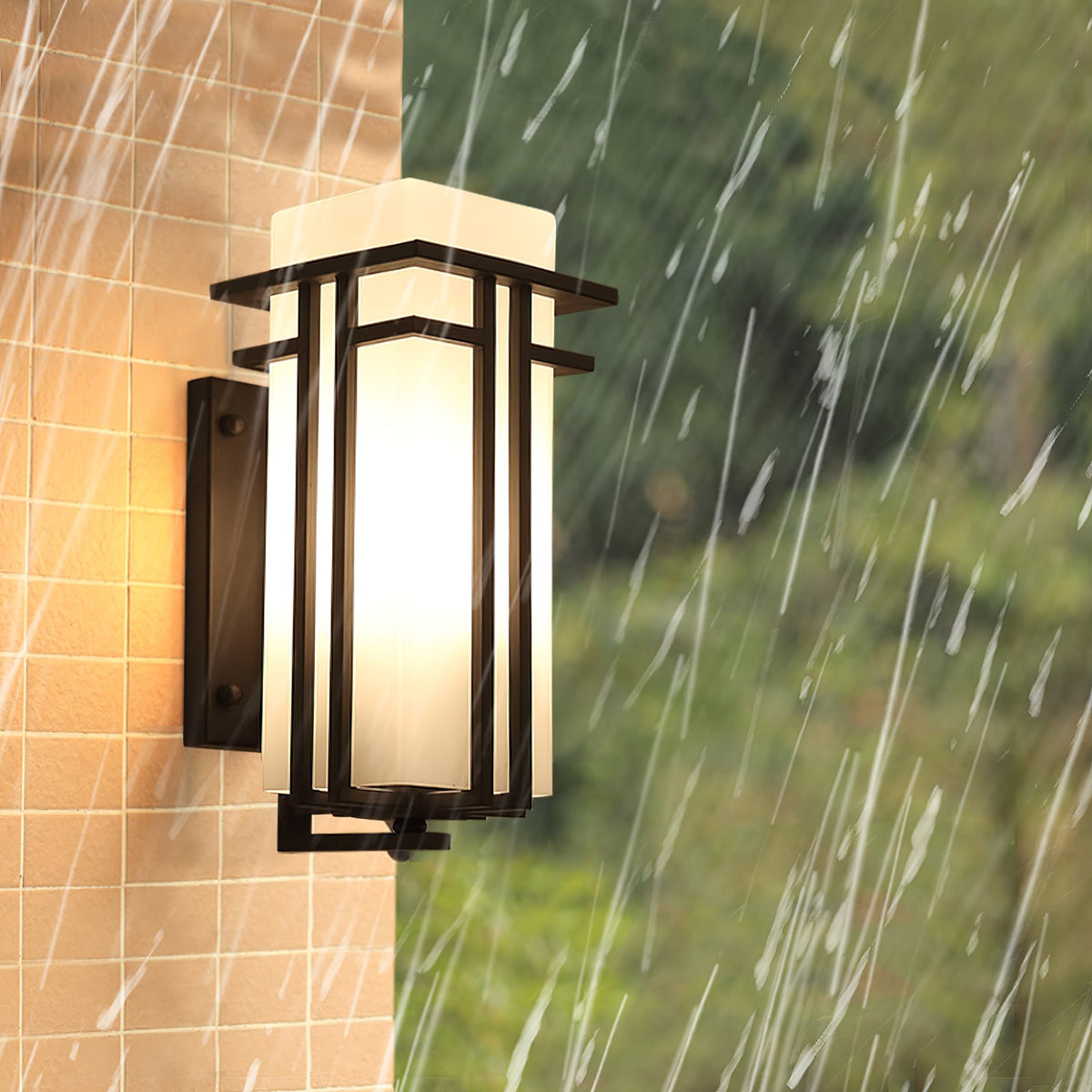 Krajewski Retro Industrial Glass Outdoor Wall Light