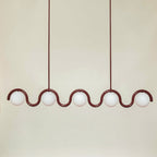 Uveta Linear Chandelier Red&Silver
