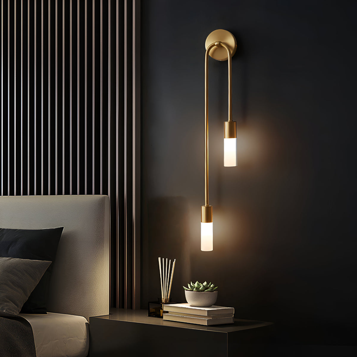 Nordic Modern Simplicity Iron & Acrylic Long Tube Wall Light