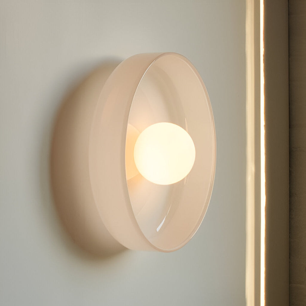 Nordic Glass Olive Disc Wall and Ceiling Light