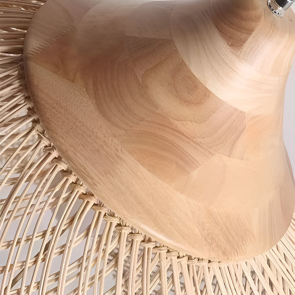 Woven Dome Bohemian Rattan Pendant Light