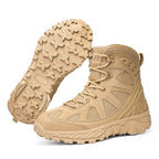 Men's High-Top Tactical Hiking Boots – Durable Lace-Up Trekking Footwear with Breathable Mesh and Deep Lug Soles for Outdoor Exploration