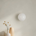 Dioscuri Minimalist Round Glass Wall Light