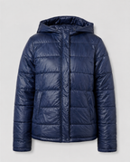 Women's Hooded Quilted Jacket with Pockets