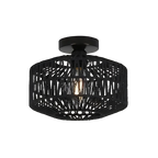 Woven Lantern Boho Radiance Rattan Ceiling Light