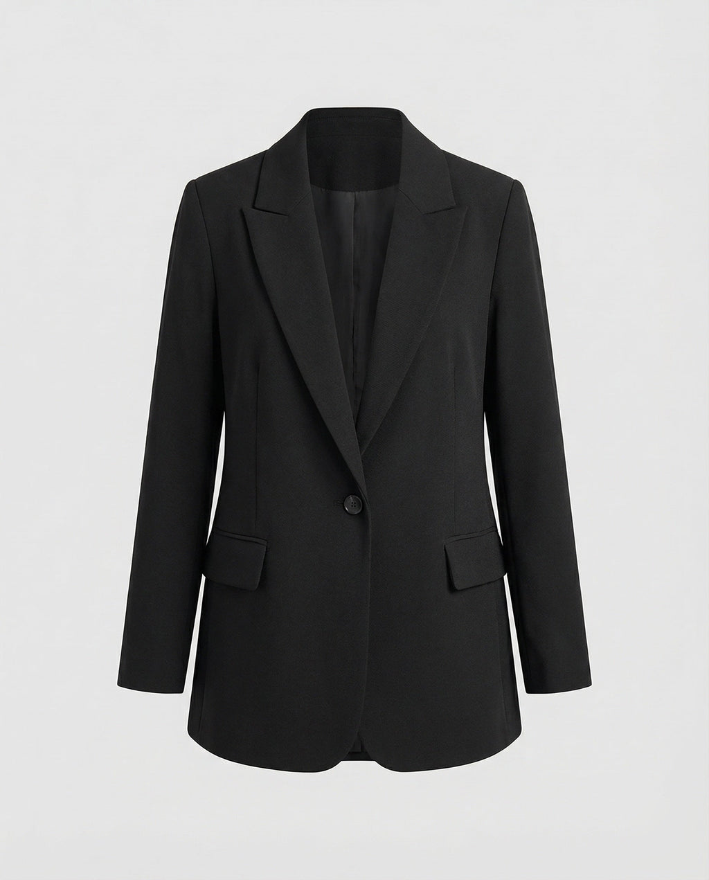 Women's Longline Blazer with Notched Lapels and Belted Waist – Perfect for Office and Smart Casual Looks