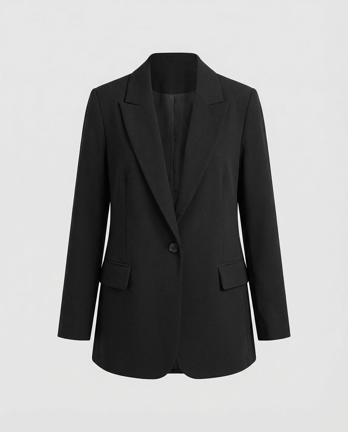 Women's Longline Blazer with Notched Lapels and Belted Waist – Perfect for Office and Smart Casual Looks