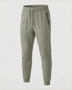 Men's Casual Tapered Joggers with Zip Pockets and Drawstring Waist – Cuffed Everyday Trousers