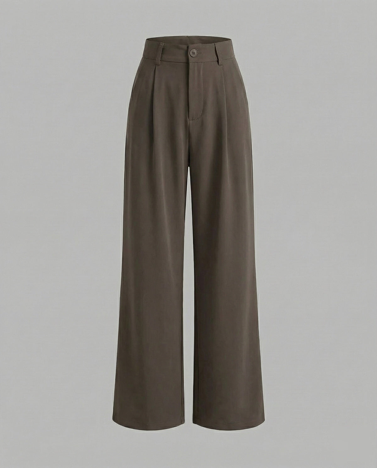 High-Waisted Pleated Palazzo Trousers for Women with Belt Loops – Full-Length Tailoring for Work and Chic Everyday Looks