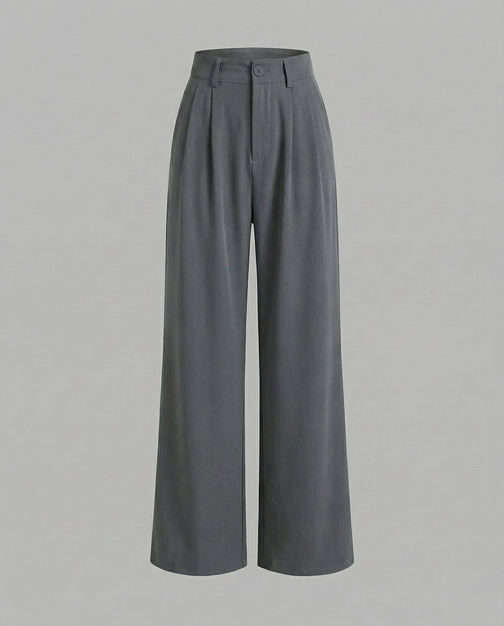 High-Waisted Pleated Palazzo Trousers for Women with Belt Loops – Full-Length Tailoring for Work and Chic Everyday Looks