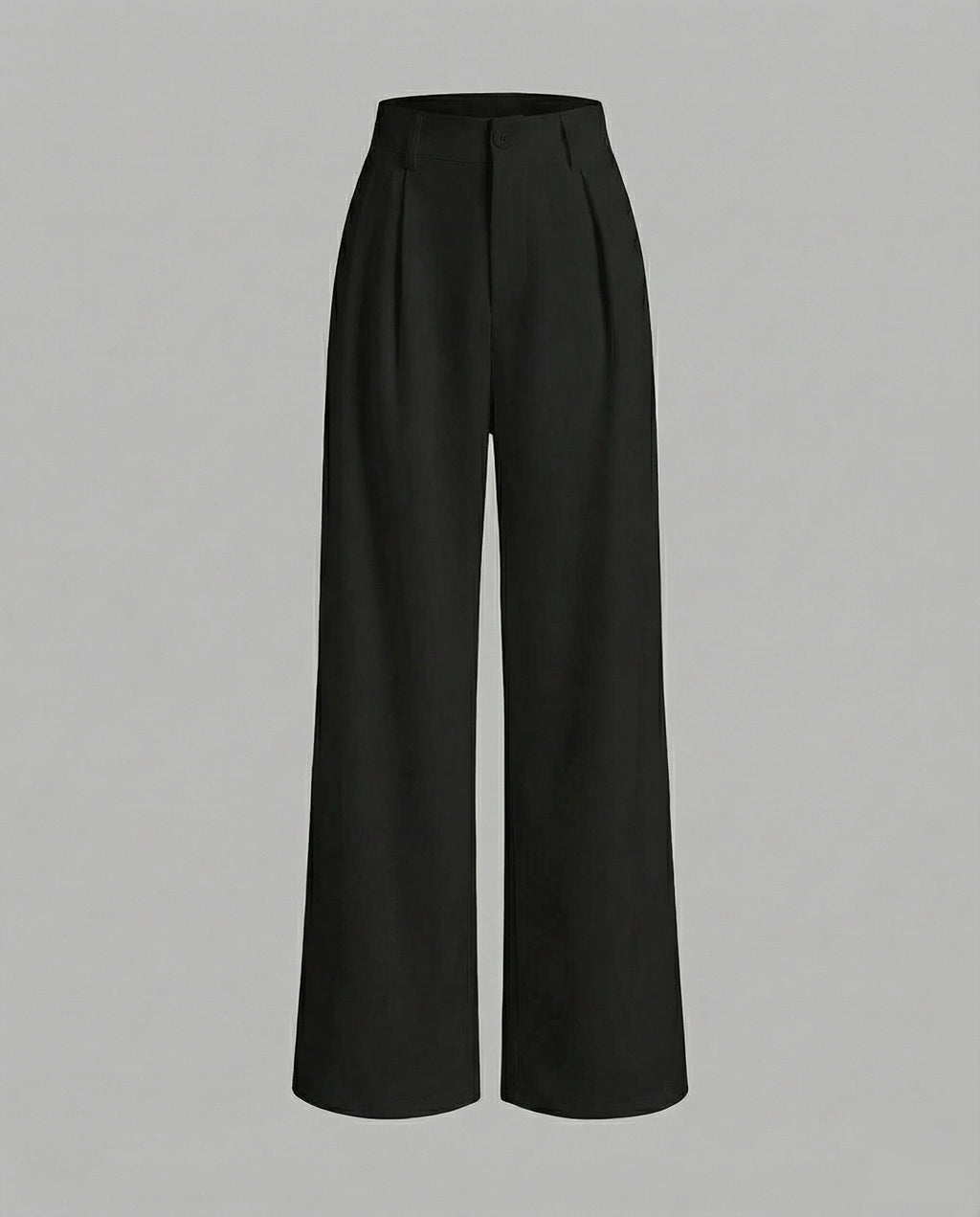 High-Waisted Pleated Palazzo Trousers for Women with Belt Loops – Full-Length Tailoring for Work and Chic Everyday Looks