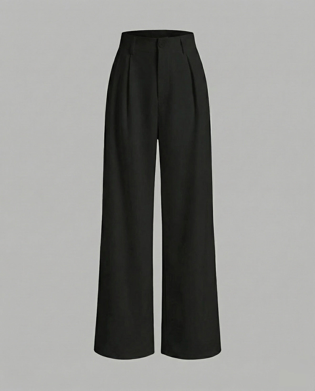 High-Waisted Pleated Palazzo Trousers for Women with Belt Loops – Full-Length Tailoring for Work and Chic Everyday Looks