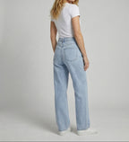 Women’s Relaxed High-Waisted Wide-Leg Jeans – Full-Length Denim Trousers with Classic Five-Pocket Style for Everyday Casual Wear