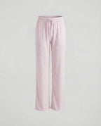 Women's Striped Wide-Leg Lounge Pants – Comfortable Jersey Palazzo Trousers with Elastic Drawstring Waist for Everyday Relaxation