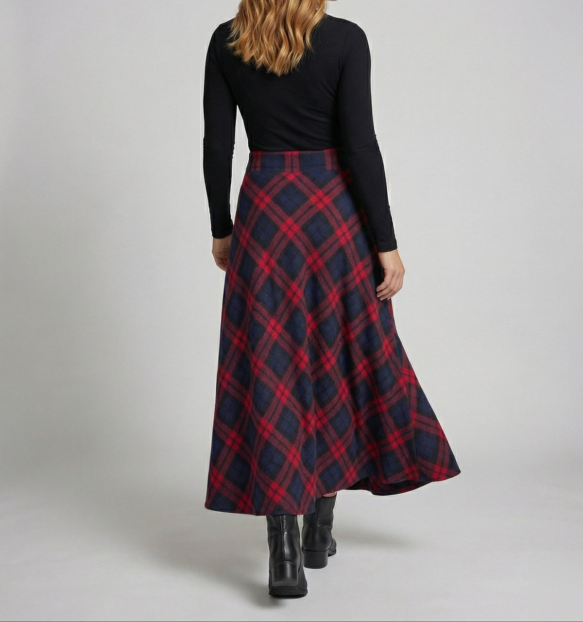Vintage-Inspired Women's High-Waisted Printed Maxi Skirt – Flared A-Line Design for Autumn and Winter
