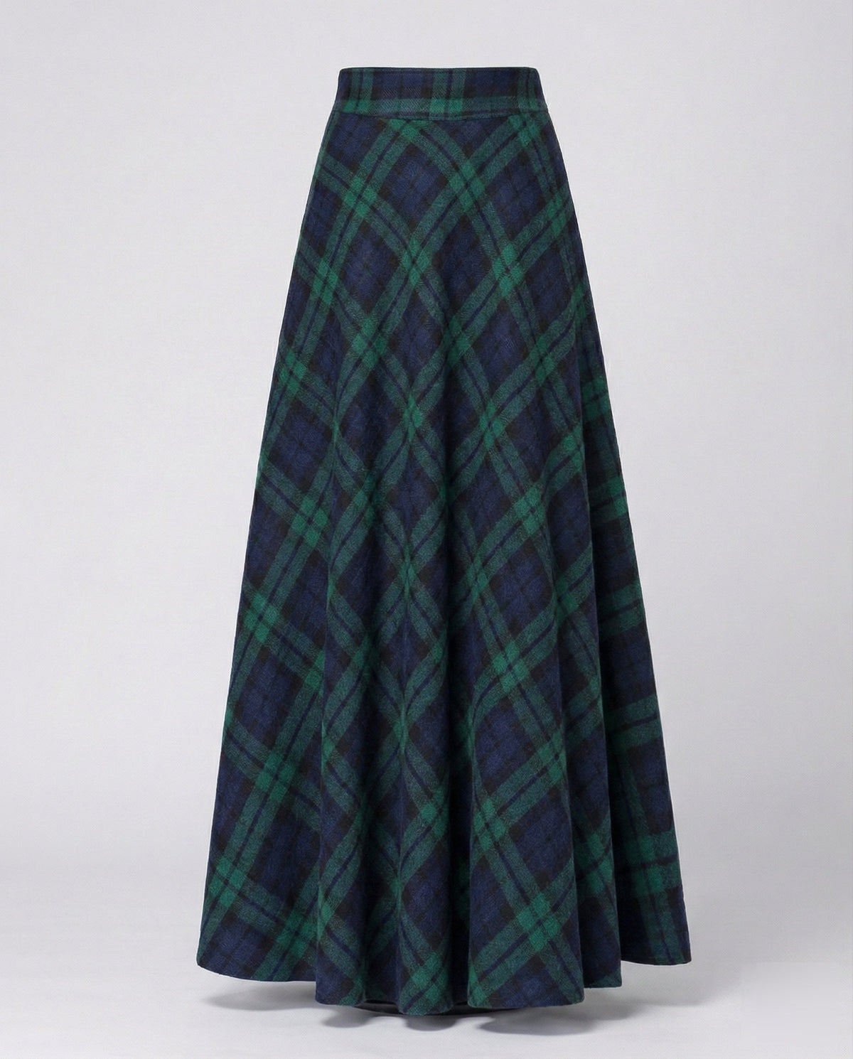 Vintage-Inspired Women's High-Waisted Printed Maxi Skirt – Flared A-Line Design for Autumn and Winter