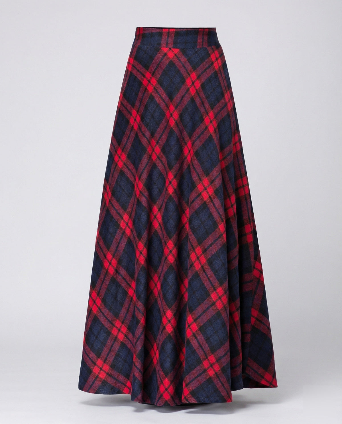 Vintage-Inspired Women's High-Waisted Printed Maxi Skirt – Flared A-Line Design for Autumn and Winter