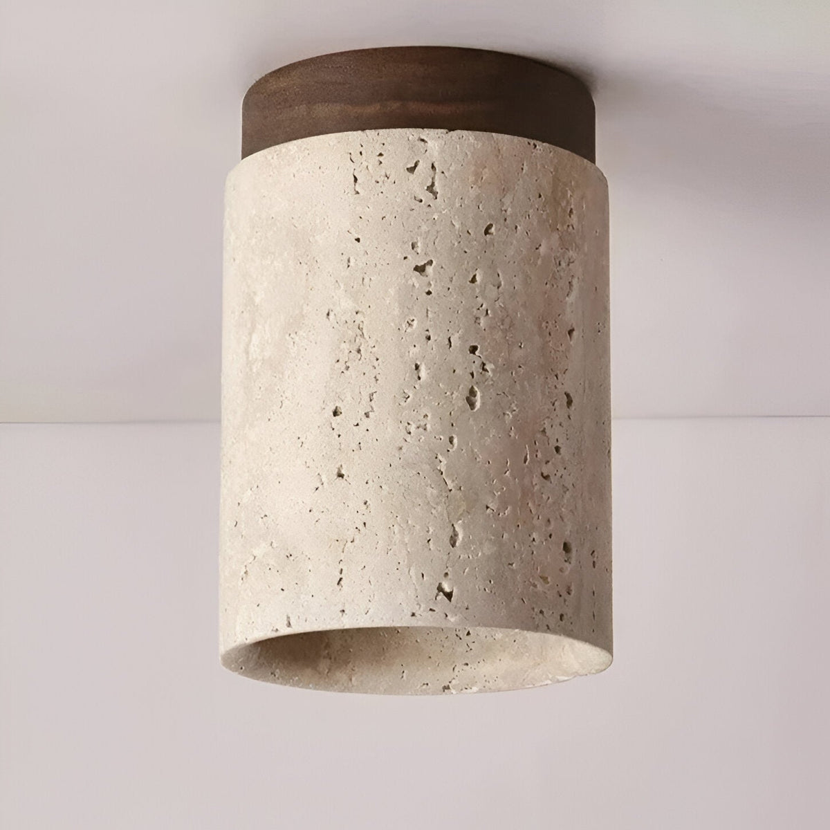 Orin Retro Travertine Flush Mount Ceiling Light