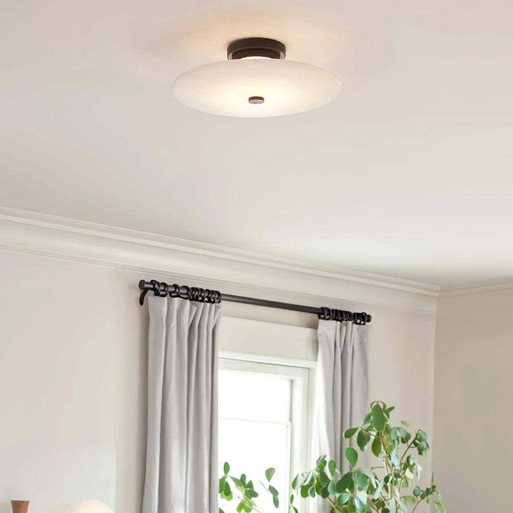 Ankeny Minimalist Alabaster Ceiling and Wall Light