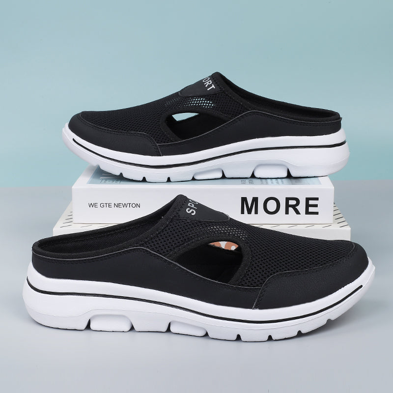 F.U.D Men's Lightweight Breathable Mesh Slip-On – No Heel Design