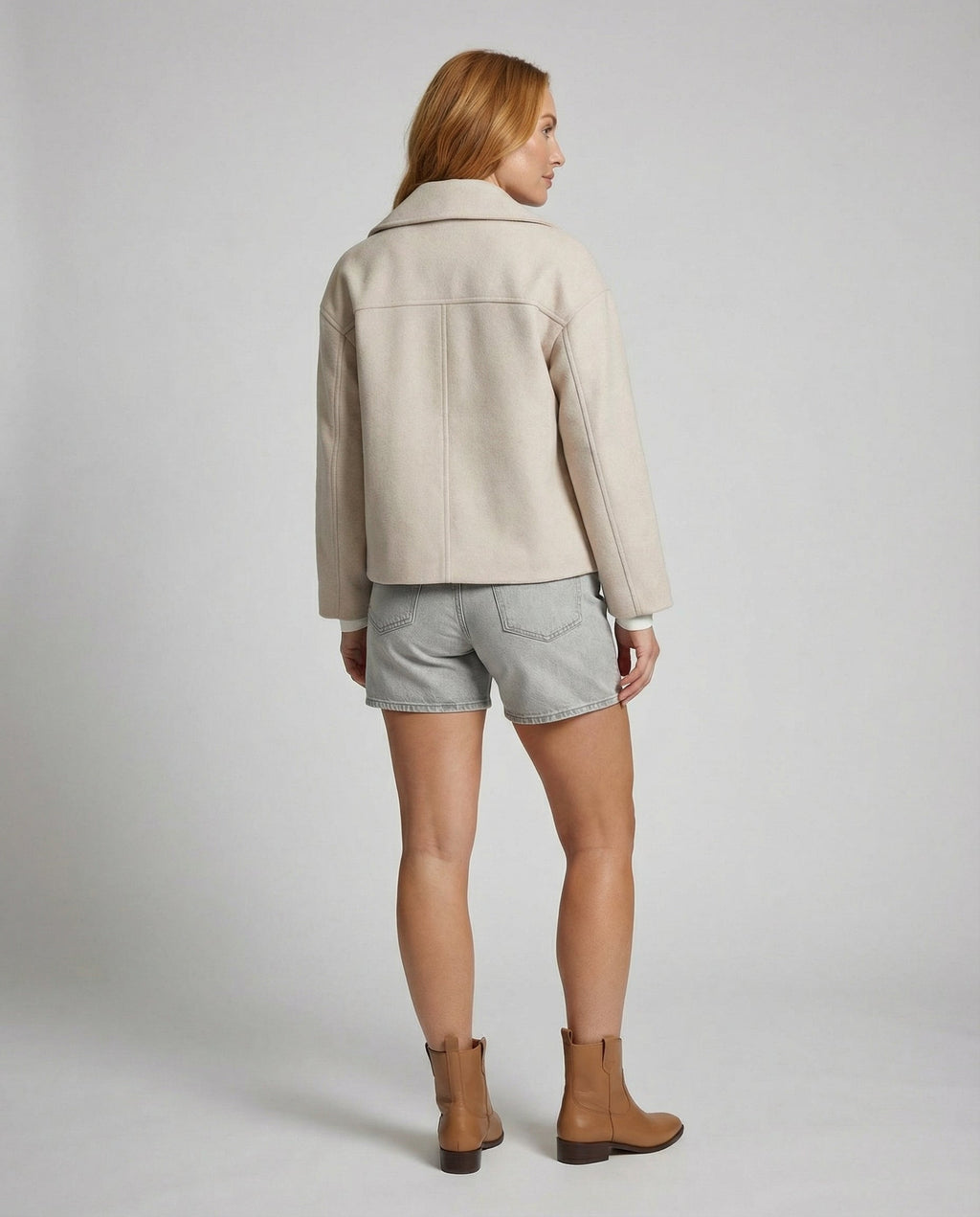 Elegant Loose Fit Double-Breasted Women's Jacket