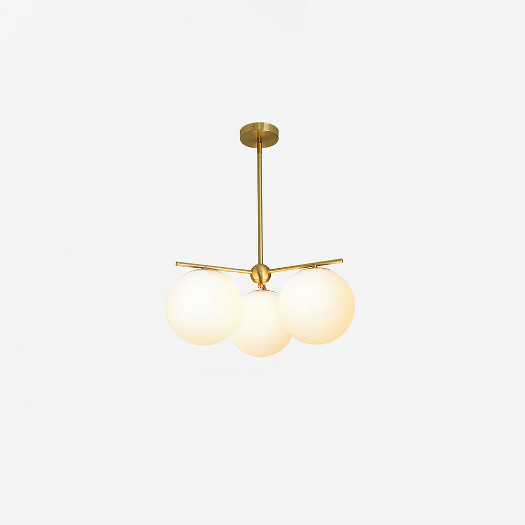 Sphere Stem Light Luxury Brass Chandelier