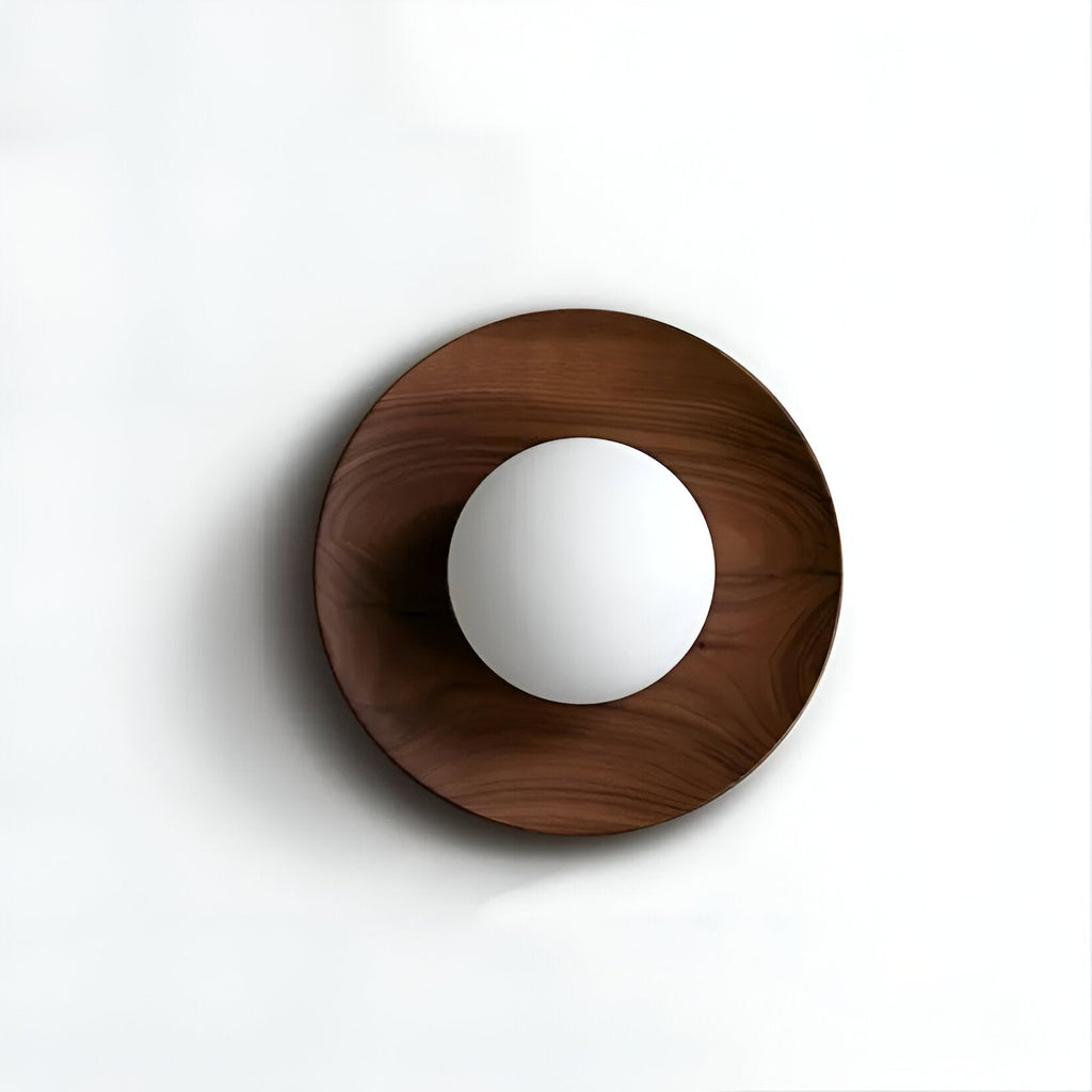 Nordic Minimalist Natural Wood LED Wall Light
