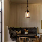 Industrial Vintage Iron Glass Jar Pendant Light