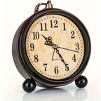 Arjan | Vintage-Inspired Metal Alarm Clock with Silent Mechanism