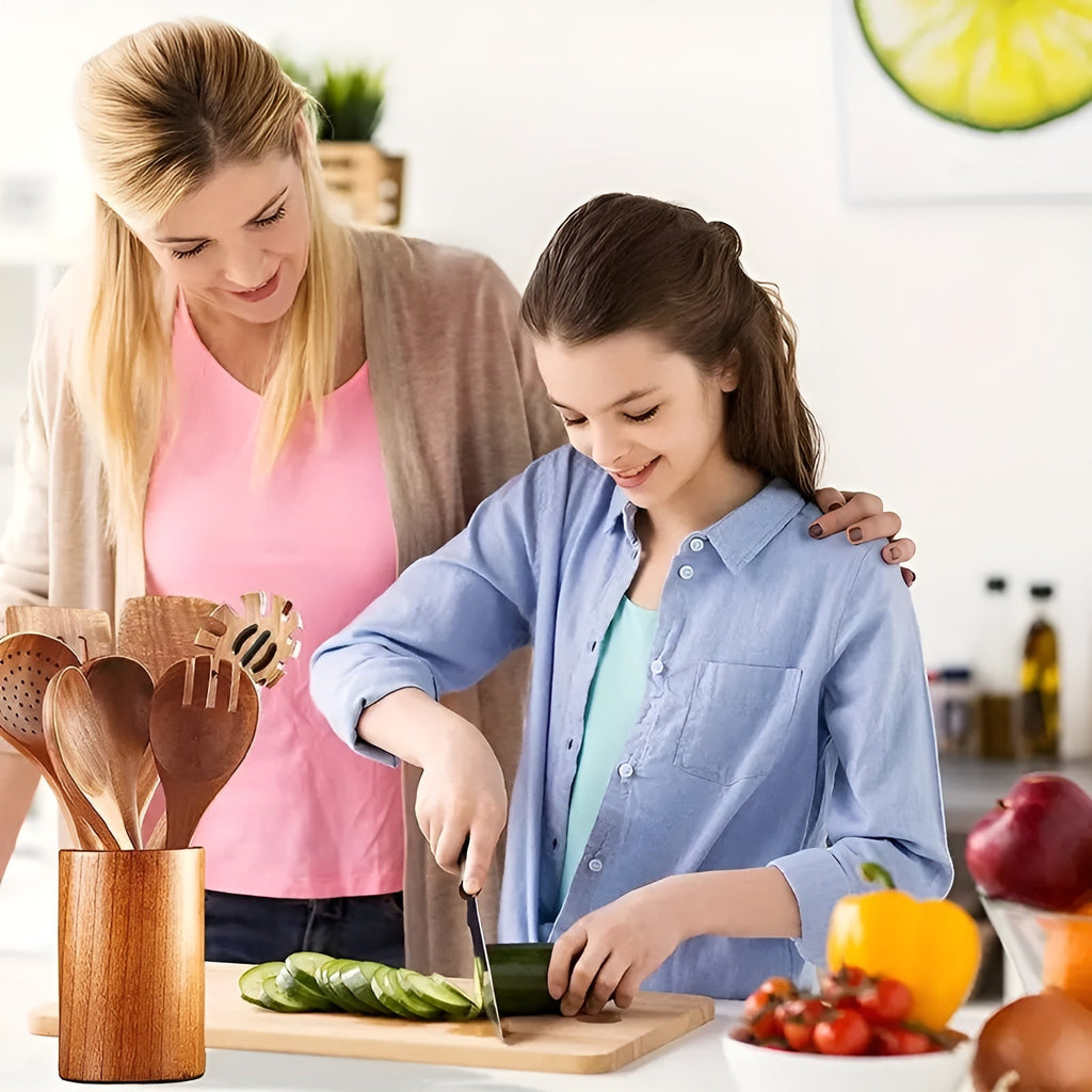 Arne | 7-Piece Wooden Kitchen Utensil Set