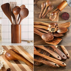 Arne | 7-Piece Wooden Kitchen Utensil Set