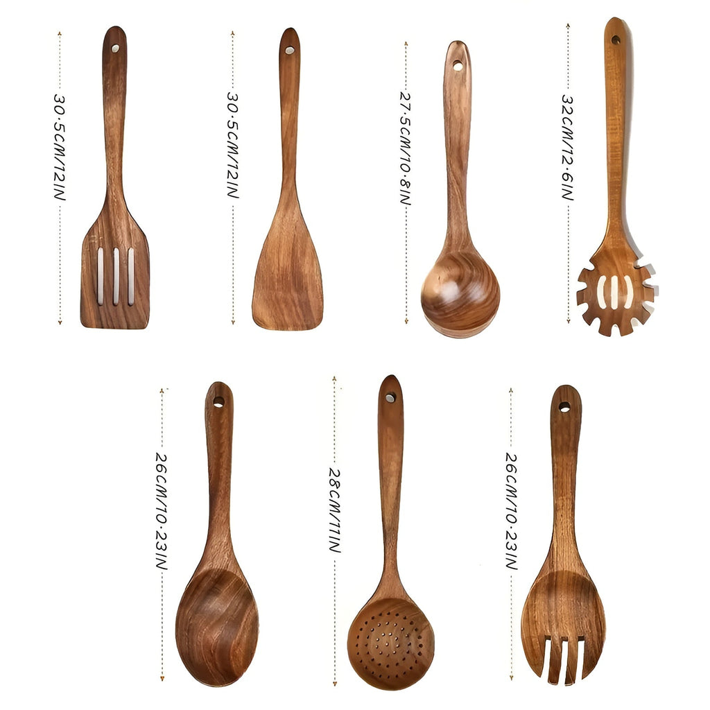 Arne | 7-Piece Wooden Kitchen Utensil Set