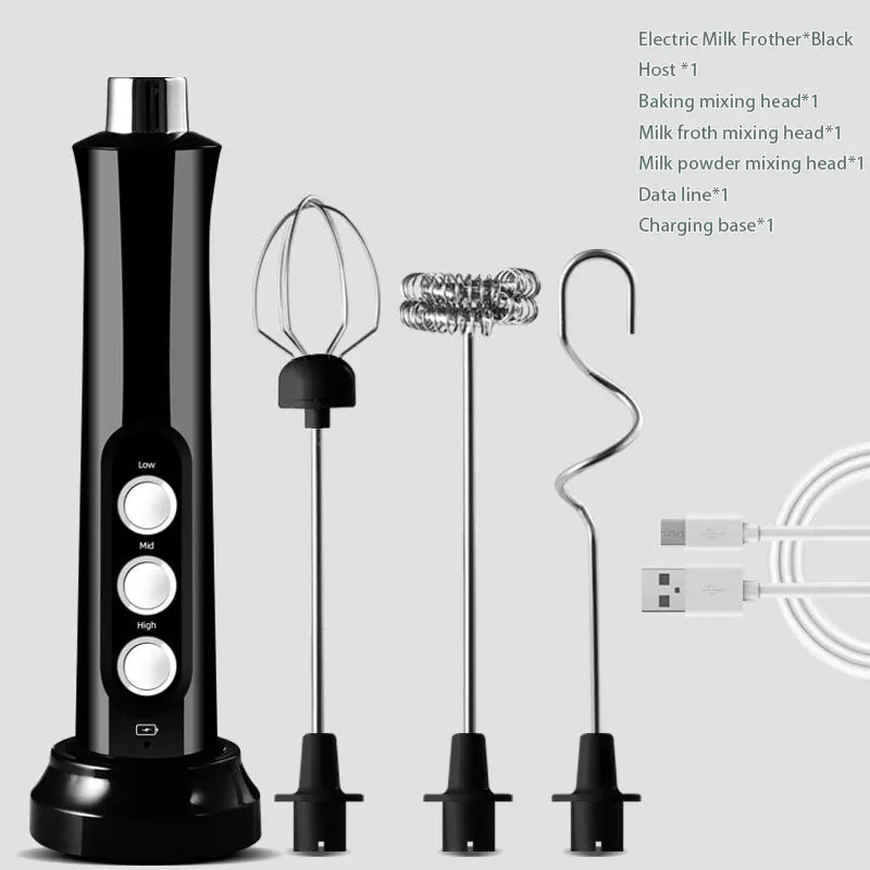 Boaz | Versatile 3-in-1 Rechargeable Electric Milk Frother