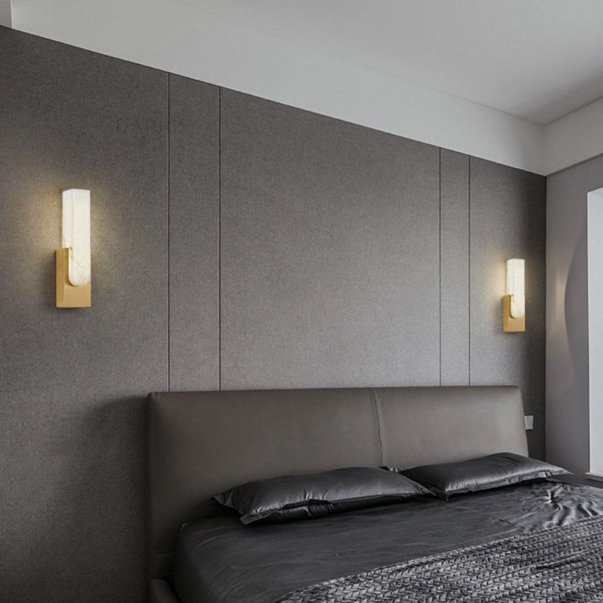 Agatha Modern Artificial Alabaster Minimalist Wall Light